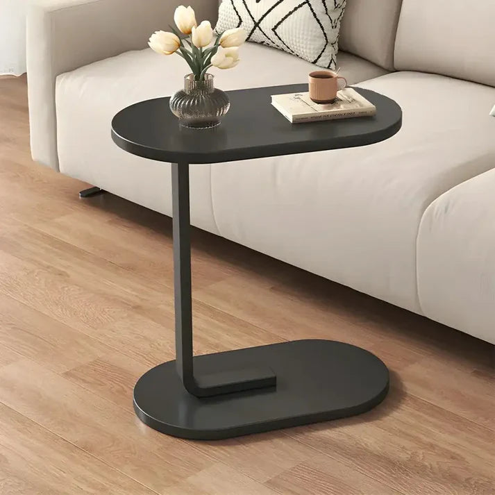 Fixed Height C-Shaped Sofa Side Table