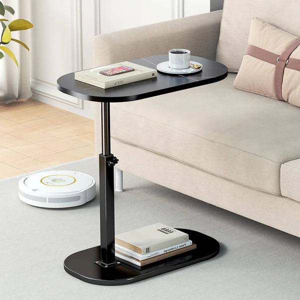 Height Adjustable C-Shaped Sofa Side Table