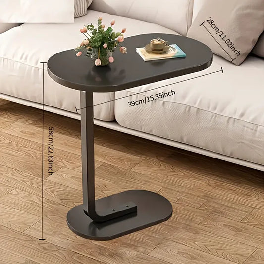 Fixed Height C-Shaped Sofa Side Table
